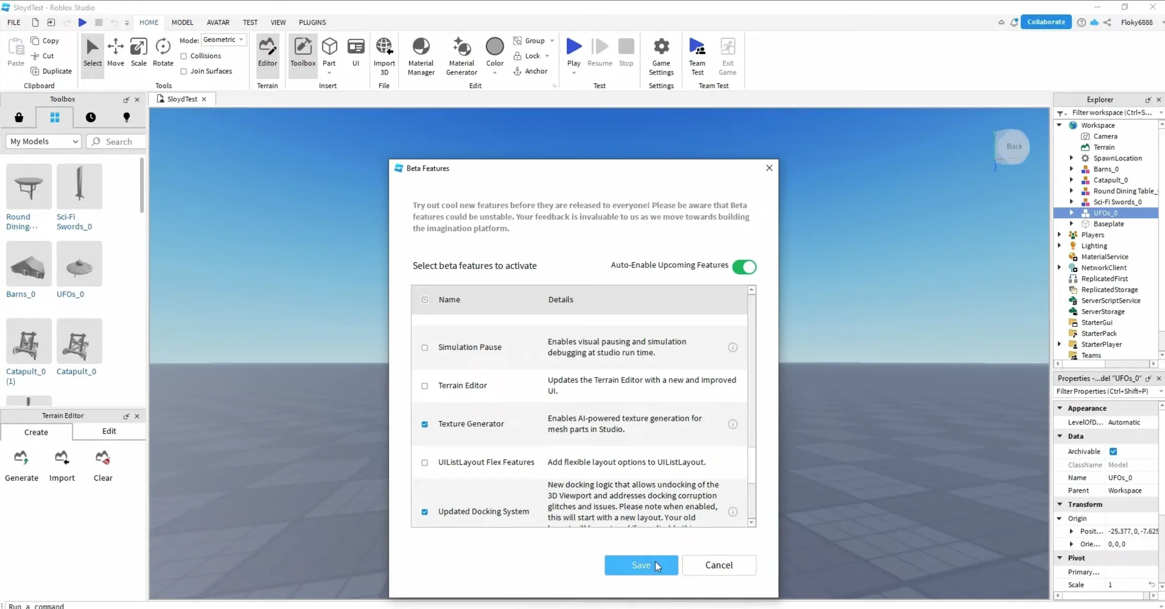 Easiest Way To Create Models For Roblox Games Activate Beta AI Texture In Roblox.webp